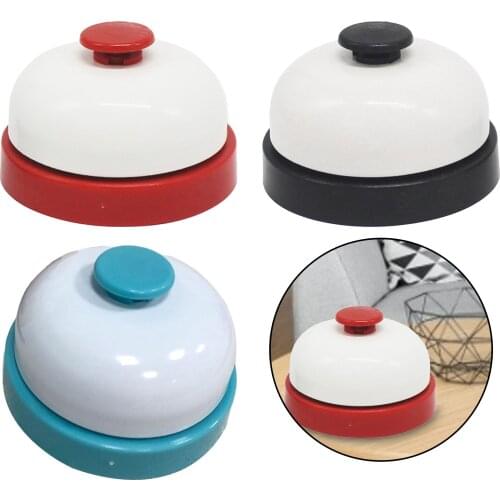 Metal Restaurant Service Bell 2.8'' Dia Desk Kitchen Hotel School Counter Reception Bar Dinner Pet Training Call Bell No-Slip