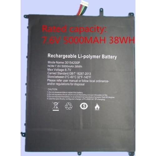 Laptop New Battery For Teclast F7/F7 PLUS/F7 PRO 30154200P 7.6V 5000MAH 38WH