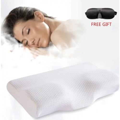 50*30CM Memory Foam Bed Pillow Butterfly Shaped Cervical Pillow Contoured Wedge Bedding Pillows for Sleeping