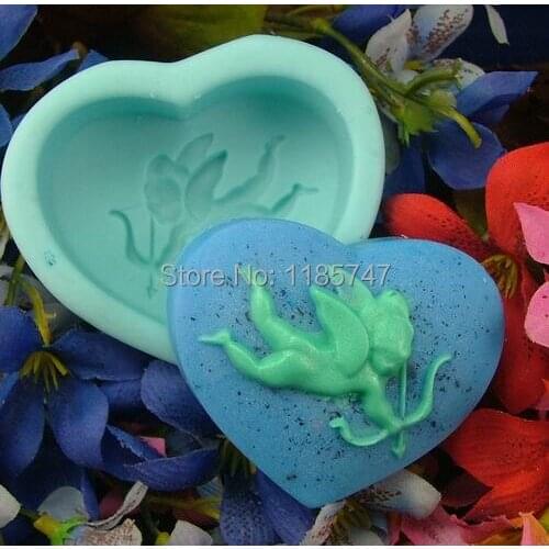 DIY Heart Silicone Soap Mold Cupid Design Silicone Mould For Soap Gift