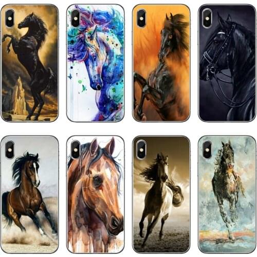 Silicone Phone Case Running Horse For Samsung Galaxy A71 A70 A60 A51 A50 A41 A40 A31 A30 A20E A21S A12 A10 A7 A5 A3