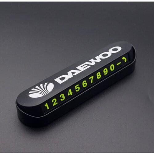 Car Styling Temporary Parking Card Phone Number Card Plate Park Stop For Daewoo Espero Nexia Matiz Lanos Nubira
