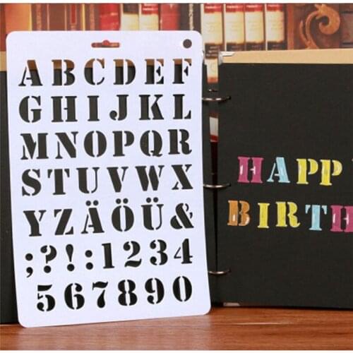 Alphabet letter Template Environmental Stencil Thin Plastic Letter And Number Paint Art Craft Creative Children Gifts Craft 2019