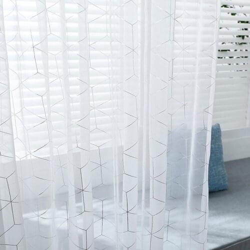 Europe White Yarn Curtain Window Tulle Curtains For Living Room Kitchen Modern Window Treatments Voile Curtain