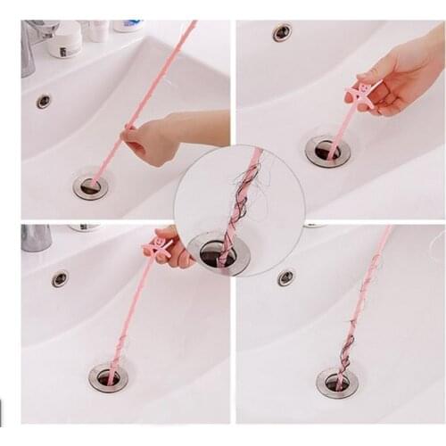 Bathroom Hair kitchen Sink Cleaning Brush Sewer Pipeline Dredge Sink Hair Brush Cleaner Kitchen Pipeline Cleaning Tools 5ZCF064