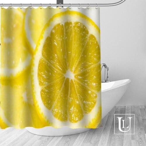 Lemon Fruit Shower Curtains Custom Design Creative Shower Curtain Bathroom Waterproof Polyester Fabric