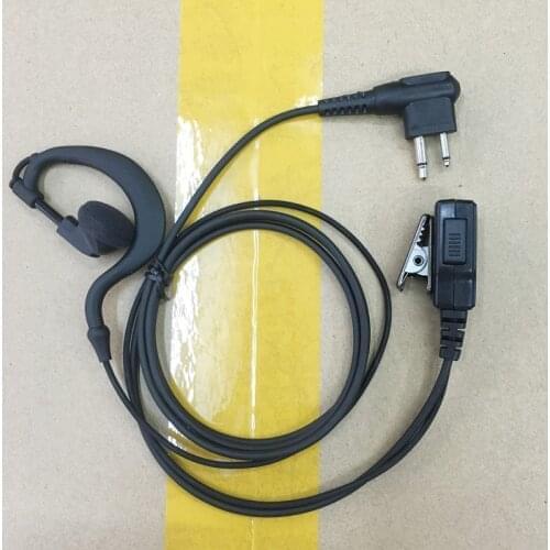 Lapel clamp PTT headphone headset M plug 2pins for motorola gp2000,a8,ep450,gp3188,cp040,Hytera tc600,tc510 etc walkie talkie