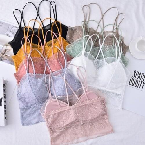 Lace underdwear sexy bralette Women Leaf mesh lingerie Underwear bra top Padded Push Up Lingerie summer Crop top Brassiere new