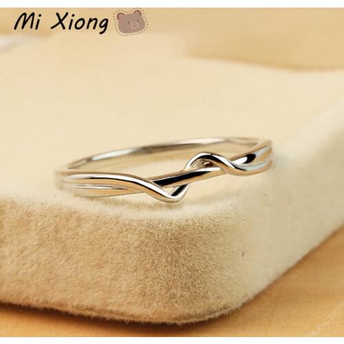 Mi Xiong s925 sterling silver craftsmanship winding irregular shape exquisite ladies ring charm holiday gift brand jewelry