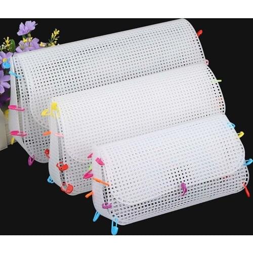 1pc Plastic Mesh Cloth White For Bag Making DIY Handcraft Weaving Thread Latch Hook Bags Durable Crafts Accessories