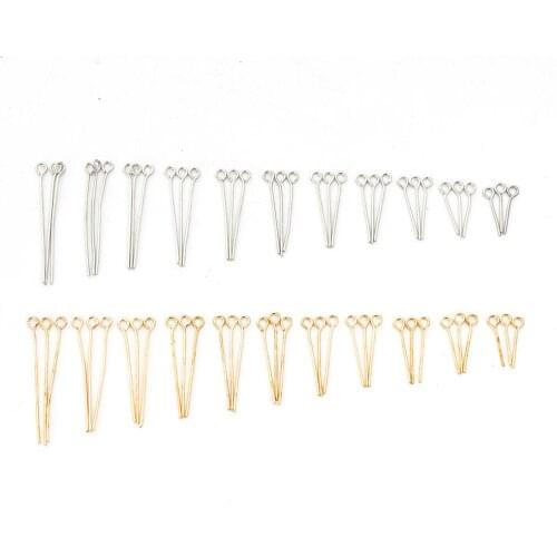 100 / OPP Bags With Multiple Lengths of Metal Earring 9-Pin for Handicrafts and Other Jewelry