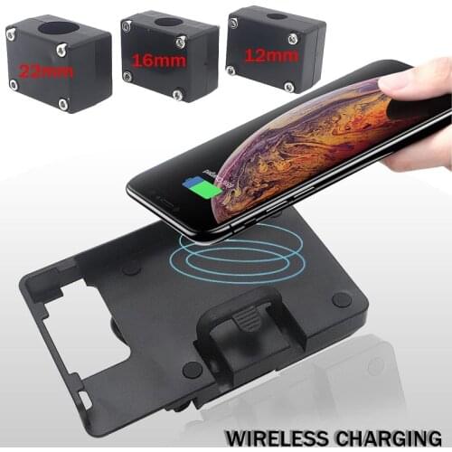12MM 16MM 22MM USB Phone Motorcycle Navigation Bracket Wireless Charging For R1200GS ADV F 800 700 GS R1250GS CRF1000L F 850 750