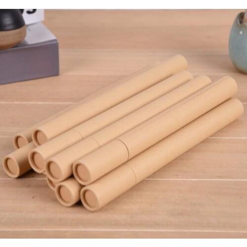 200pcs Kraft Paper Incense Tube Incense Barrel Small Storage Box for 10g/20g Joss Stick Convenient Carrying Factory wholesale SN