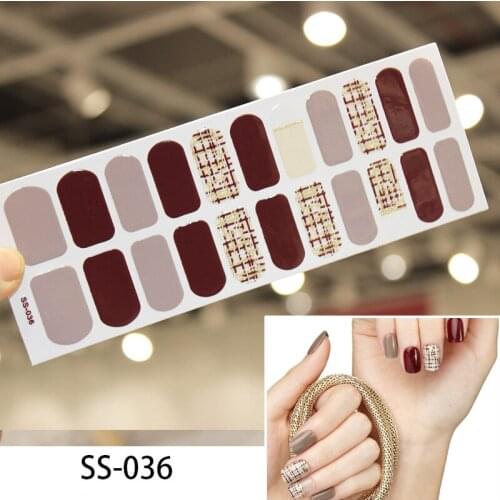 22Tips/sheet Finger Nail Sticker Full Cover Waterproof Non-toxic Sticker Foot Tablets DIY Nail Art Tool Accessories Manicure