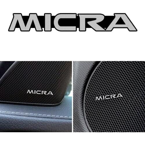 3D Car Styling Sticker Aluminum Emblem interior Speaker audio Badge for Nissan Micra