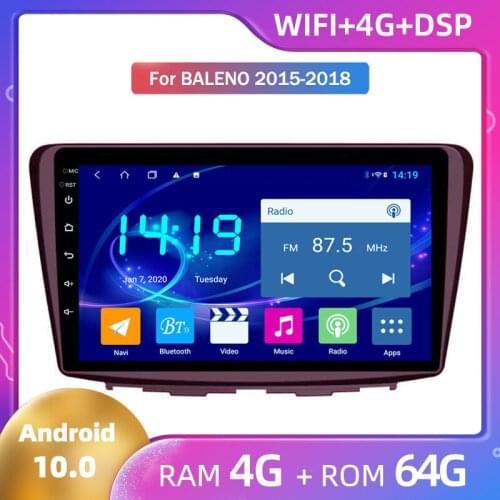 4G+64G for Suzuki Baleno 2015 2016 2017 2018 Full Netcom Navigator Android10 Car Radio Wifi GPS Navigation Unit Player car radio