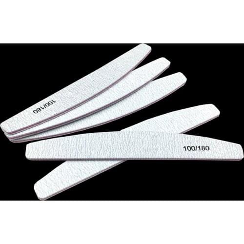 50Pcs/lot Wholesale Nail File 100/180 Professional lime Sanding Buffer Block Pedicure Manicure Salon beauty UV Gel Tips Tool