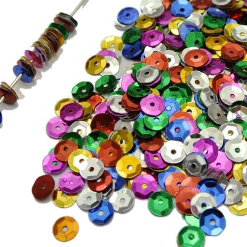 5000 CUP Round loose sequins Paillettes 6mm sewing Wedding craft Colour Pick