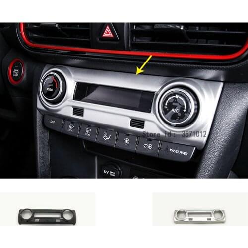 Car Sticker Interior Air Condition Button Control Outlet Stwich Trim Frame For Hyundai Kona Encino Kauai 2017 2018 2019 2020