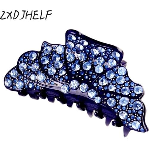 ZXDJHELF Brand 6 Candy Colors Hair Claw Fashion Acrylic Barrettes Headwear Accessories For Women Simple Crab Clamp F136
