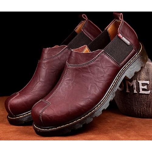 CIMIM Brand Winter Men Boots Genuine Leather Comfortable Outdoor Martin Work Ankle Boots New Casual Luxury Chelsea Boots Male