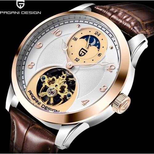 Pagani Design Tourbillon Watch Mens Automatic Mechanical Watch Stainless Steel Waterproof Clock Relogio Masculino Montre Homme