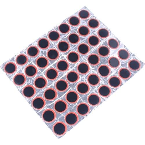 Deemount 48Pcs 29mm Round Bicycle Tyre Piece Service Patch Bike Tyre Inner Tube Prick Repair Pad Butyl Rubber Pierce Pad