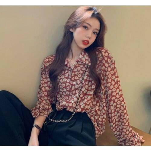 Women Blouse Autumn Gentle Chiffon Long Sleeve Shirt Top Women Blusas Ropa De Mujer