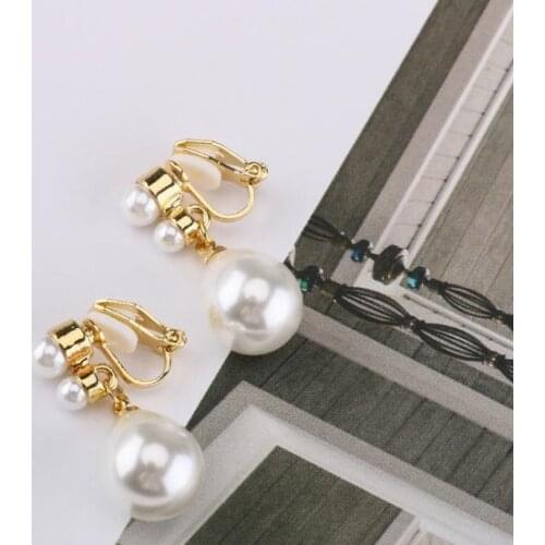 Favorite Pearl Store Pearl Earrings Large South Sea Shell Pearls S925 Sterling Silver Stud Clip Earrings Charming Women Gift
