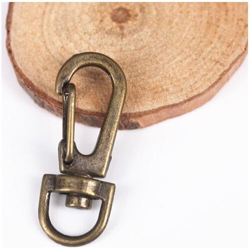 37*14mm Antique Bronze Metal Trigger Snap Lobster Claws Swivel Hardware Hook Clasp Sewing Supplies for Bag Key Ring 100pc/K371