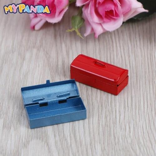 Miniature Furniture 1:12 Dollhouse Accessories Mini Toolbox Decoration Classic Toys for Children Kids Dolls Accessory