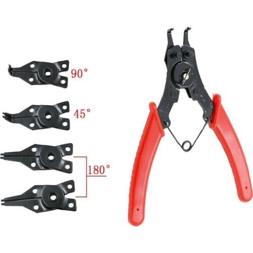 New 4-in-1 Snap Ring Pliers Set DIY Circlip Combination Retaining Clip Jewelry Circlip Pliers Internal External Ring Remover