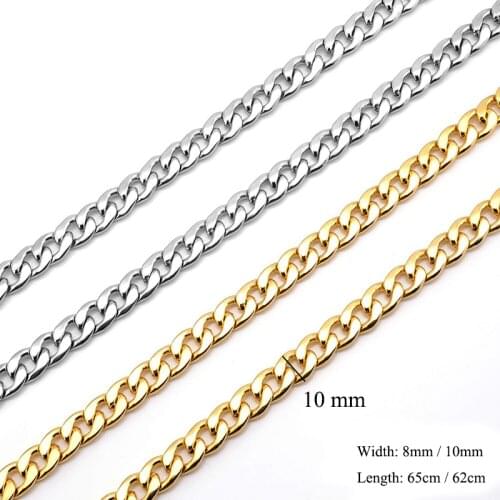 Wholesale Jewelry -- 50 cm x 10 mm 316L Titanium steel Heavy Chain Necklaces for Men No Fade