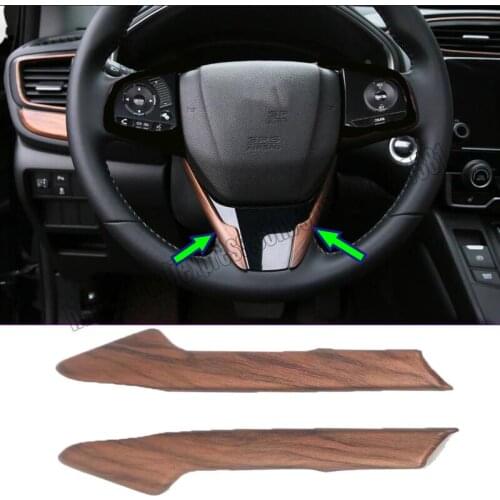 ABS Peach wood grain Interior Steering Wheel Trim Cover For Honda CR-V CRV 2017 2018 2019 2020 2021