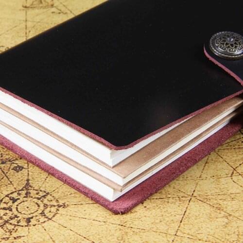 Portable Size Genuine Leather Refillable Journal Notebook Planner Diary Handmade Travelers Notebook