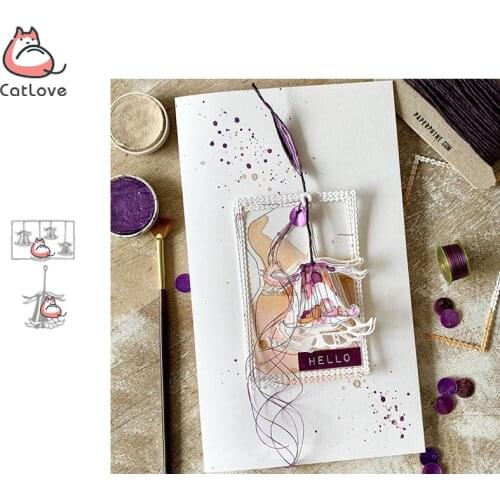 Bellflower Frame Metal Cutting Dies Scrapbooking Stencil Die Cuts Card Making DIY Decorative Craft Embossing New Dies For 2020