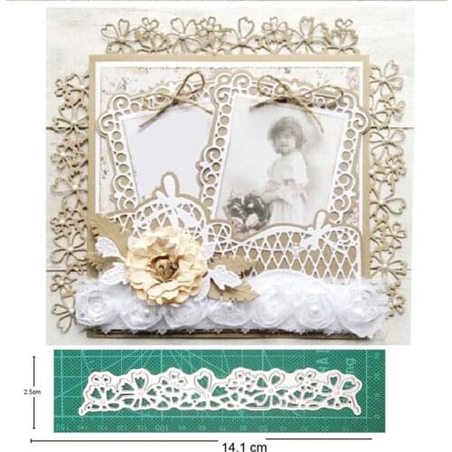 Craft metal cutting dies cut die mold Flower Strip Border Decoration Scrapbook paper craft knife mould blade punch stencils dies