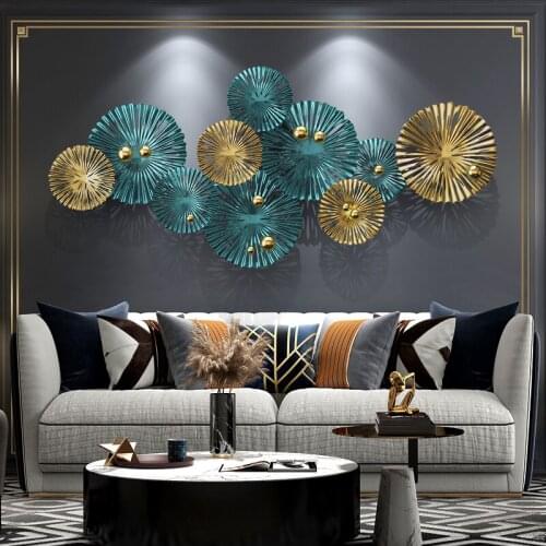 Nordic light luxury decoration metal pendant three-dimensional room bedroom wall hanging living room creative wall pendant
