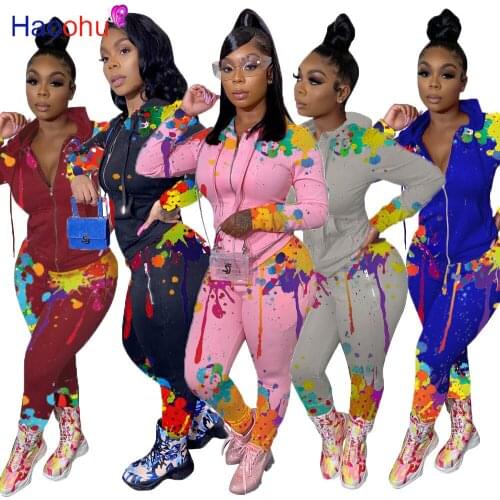 Hoodies Two Piece Set Long Sleeve Zipper jacket Top + Sweatpants Lounge Matching Sets for Women Tracksuit Outfits Fall Clothes