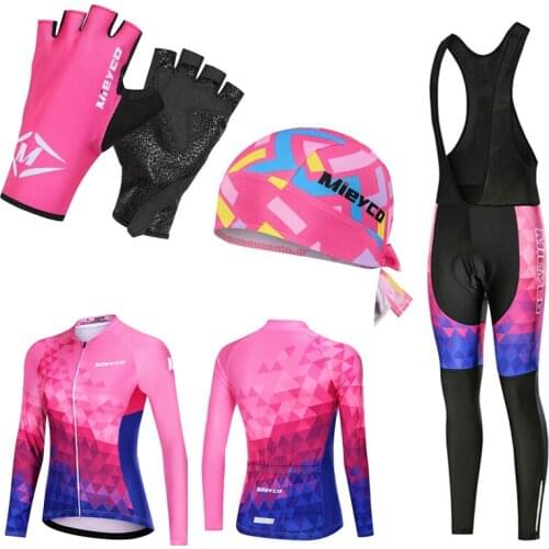 Spring Cycling Jersey Set Quick Dry Sportswear Female Clothing For Bicycle Accessories Long Sleeves Conjunto Deportivo Mujer