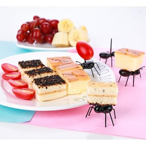 12PCS Ant Toothpick Fruit Fork Cake Fork cake stand party supplies decoration party supplies