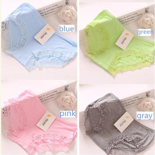 10pcs New Laciness Girl Shorts Briefs Modal Cotton Buds Lace Underpants Slim Panties Girls Teenagers