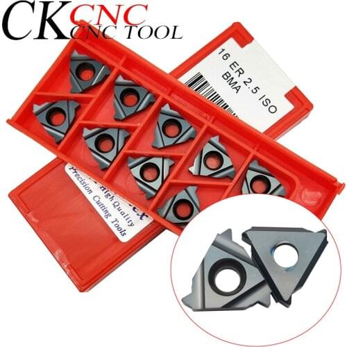 16ER 0.5ISO 0.75ISO 1.0ISO 1.25ISO 1.5ISO 1.75ISO 2.5ISO 3.5ISO BMA external thread insert Carbide tool for CNC lathe