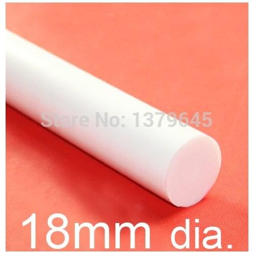 18mm diameter 50cm length PTFE Rod ETFE PTEE Wand polytef polytetrafluoroethylene bar
