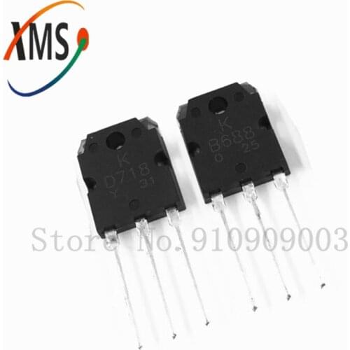 2pais ( 2pcs 2SD718 + 2pcs 2SB688 ) TO3P D718 + B688 TO-3P