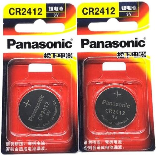 2PCS/LOT New Original Battery For Panasonic CR2412 3V Lithium Button Coin Watch Battery Key Fobs Batteries For swatch CR 2412