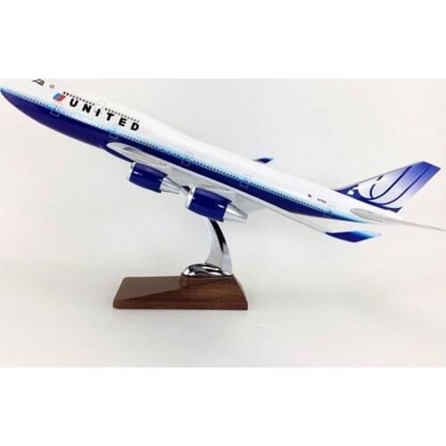 47CM 1/150 United Airlines B747-400 B747 747 Airplane Resin Airliner Model Gift Decoration Display Show