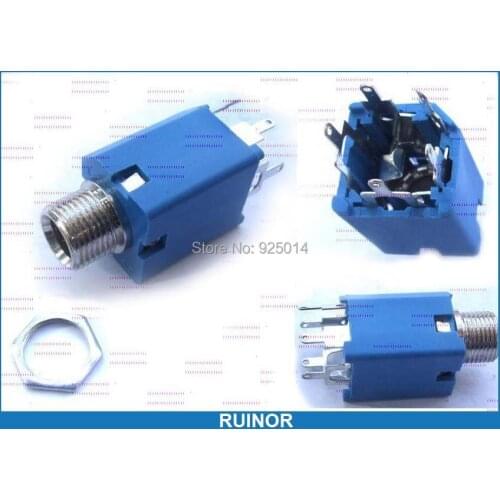 50 PCS Copper 1/4" 6.35mm Socket Female Stereo Jack for Amplifier DJ headphones