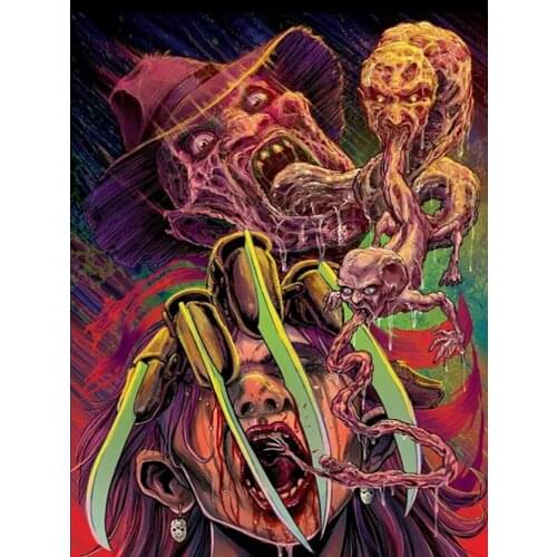 5D DIY Diamond Painting horror Nightmare , Freddy Full Drill Diamond Embroidery Cross Stitch Mosaic Craft Kit Home Decor Gift