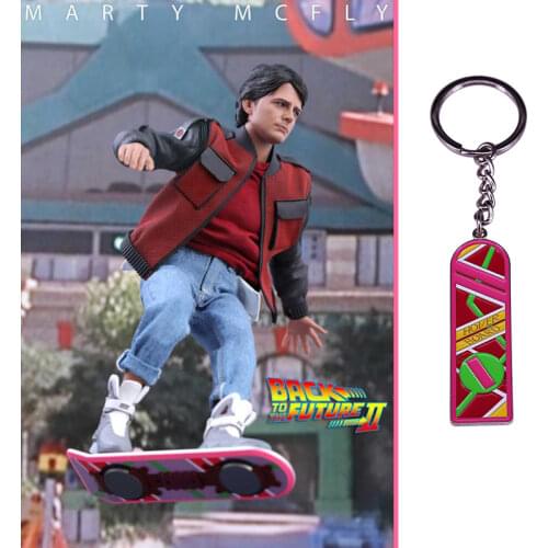 Back To The Future Keyring Marty McFly Multicolored Hover Board Keychain Time Travel Sci-fi Movie Fans Man Woman Accessories